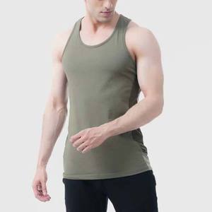 Private Label Men's Sleeveless Workout Tank Tops Breathable Cotton Gym Fitness Clothing Knitted Casual Streetwear Singlets - Product Image 3