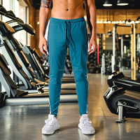 Pantalon de jogging décontracté pour homme avec logo personnalisé - Séchage rapide, respirant, coupe-vent, écologique, en polaire polyester/coton, élastique