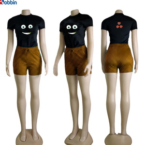 Conjunto Deportivo de Verano Estilo Hip Hop para Mujer, Ecológico, de Secado Rápido, Transpirable, Informal, Camisetas Cortas hasta la Rodilla, Conjuntos Personalizados Vintage - Product Image 2