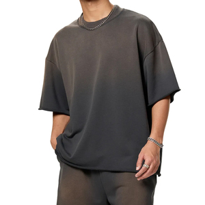 Camiseta de Hombre de Manga Corta, Tejido Oversize, 100% Algodón, Serigrafía en Blanco, Secado Rápido, Corte Regular, Color Sólido, Cuello Redondo - Product Image 4