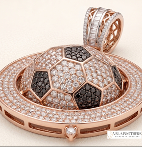 VALA BROTHERS HH-12 Pendentif plan personnalisé en usine, style Hiphop, avec diamant Moissanite VVS impeccable, en Argent S925, Or 10K 14K 18K, Breloques et Pendentifs - Product Image 2