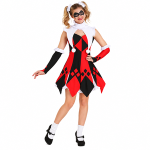 2026 Hot Sale Harley Quinn Cosplay Red Black White Dress Sexy Clown <strong>Halloween</strong> <strong>Costumes</strong> <strong>for</strong> <strong>Women</strong> - Product Image 4