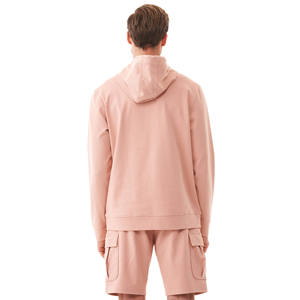 Conjunto de Sudadera con Capucha y Pantalones Cortos para Hombre, 100% Algodón, Transpirable, Cómodo, Elegante, Diseño Sólido, Ropa Casual de Primavera - Product Image 4