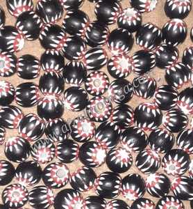 Mezcla de Cuentas Africanas Chevron |   Cuentas Mini Chevron de Ghana, 4 Colores, Lote al por Mayor - Product Image 2