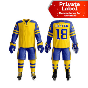 <b>Cheap</b> Price High Quality Ice Hockey Uniform Team Order Practice Set Hot Sale Ice Hockey Professional Tackle Twill Numb - Product Image 1