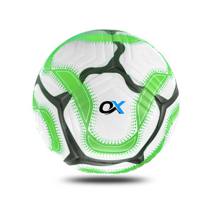 Oxva Industries Ballon de football blanc et bleu léger, écologique, à rebond élevé, résistant aux rayures, avec chambre à air en butyl, cousu à la machine en PVC - Product Image 6