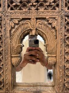 Antique Hand Carved Wooden <b>Arch</b> Panel | Vintage Indian Midcentury Modern Door <b>Frame</b> Wall Decor Home Furniture Bedroom Durable - Product Image 6