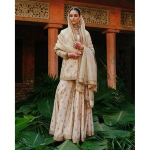 Designer Suit <b>Set</b> with Sequins & Zari <b>Embroidery</b> Work Size 2XL - Product Image 6