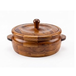 Casserole en bois de qualité supérieure pour Roti, Chapati et Paratha, pot à nourriture de qualité alimentaire, garde les Rotis au chaud et frais, fait main - Product Image 1