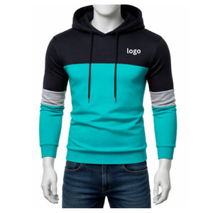 เสื้อฮู้ดผู้ชายผ้าฝ้ายฟลีซ 100% ระบายอากาศได้ดี ทรงหลวมสำหรับฤดูหนาว พิมพ์ลายโลโก้ด้านหน้าด้วยเทคนิคฮีททรานเฟอร์ ผ้าถัก - Product Image 3