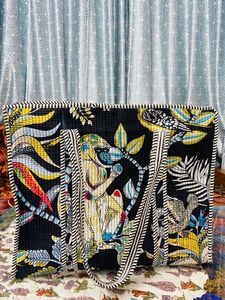 Sac fourre-tout en coton matelassé imprimé singe noir, sac à main pour femme, sac de shopping réutilisable fait à la main, sac à bandoulière pour vente en boutique - Product Image 3