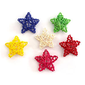 Étoiles en rotin colorées en gros pour décorations lumineuses de Noël, lumières décoratives d'intérieur pour festivals - Product Image 1