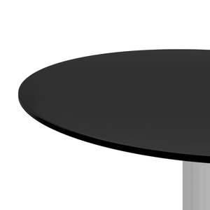 Petite table basse en verre trempé noir et aluminium, robuste et durable - Product Image 3