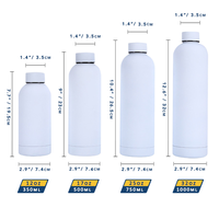 Bouteille d'eau en acier inoxydable isolée durable de 350 ml 500 ml 750 ml 1 litre