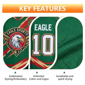 Maillot de hockey sur glace sublimé style tendance en gros, respirant, couleur personnalisée, 100 % polyester, sergé, pour adultes, coupe-vent et imperméable - Product Image 3