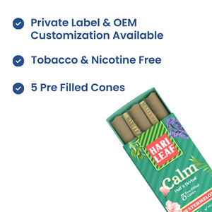 Hari Leaf Calm Watermelon Flavor Pre Filled Cones Non Tobacco Non Nicotine Pack of 5 - Product Image 2