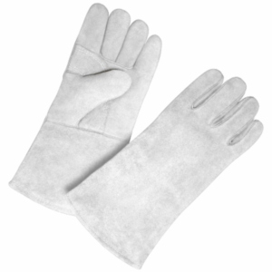 Gants de soudure en cuir de vachette de haute qualité, gants de sécurité industrielle pour la construction, réfléchissants, logo personnalisable - Product Image 6