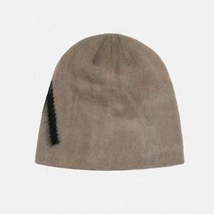 Custom Digital/Puff Print 100% Acrylic Street Style Beanie Sports <b>Winter</b> Jacquard Camo No Cuff Designer Skull <b>Cap</b> Y2K - Product Image 3