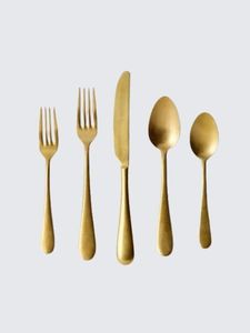 Juego de Cubiertos de Acero Mate, Diseño Minimalista, Cubiertos de Metal Resistentes al Óxido, para Bodas y Eventos - Product Image 4