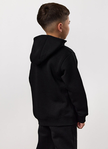 Conjunto de chándal de punto con cremallera y cuello alto para niños, nuevo modelo de otoño e invierno, pantalones de forro polar cepillado, conjunto informal al por mayor - Product Image 2