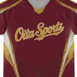 Maillot de lacrosse unisexe bordeaux et or sublimé, léger, en polyester, réversible, pour équipe, entraînement et matchs sportifs - Product Image 6