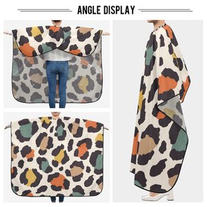 Capa de Corte de Pelo Profesional Impermeable con Logotipo Personalizado, Capa de Peluquería con Broches, Cuello de Neopreno y Silicona, Color Negro - Product Image 6