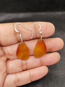 Pendientes de aro colgantes de ónix amarillo de plata de ley 925 hechos a mano para mujer, joyas de lujo, diseño de joyería único - Product Image 6