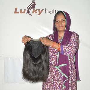 Perruque Lace Front en Cheveux Humains Vierges Indiens Remy de Haute Qualité, Lisses et Soyeux, Noir Naturel, Pré-Pluckée, Légère - Product Image 5
