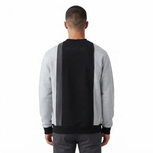 <b>Mens</b> Color Block Crewneck Sweatshirt Contrast Panel Pullover <b>Long</b> <b>Sleeve</b> Casual Streetwear Fashion <b>Top</b> - Product Image 2