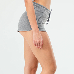 Shorts Deportivos Casuales para Mujer, Cintura Media, 100% Algodón, Felpa, Personalizables, para Entrenamiento, Gimnasio y Running de Verano - Product Image 2