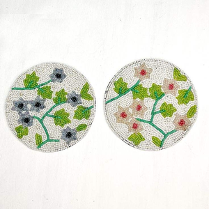 Modern <b>Beaded</b> Embroidery <b>Coaster</b> For Home Styling Idea Exclusive Seed Beads <b>Beaded</b> Embroidery <b>Coaster</b> For Gift Collection - Product Image 1