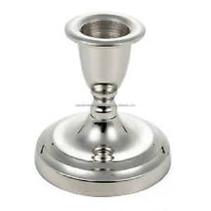 Bougeoir conique en aluminium fini nickel pour la décoration d'éclairage domestique Autres bougeoirs Lanternes et bocaux à bougies - Product Image 6