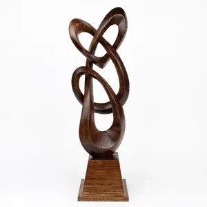Estatua de Madera de Amor, Escultura Abstracta Tallada a Mano, Escultura de Amor Infinito, Regalo de Aniversario, Regalo para Ser Querido - Product Image 3