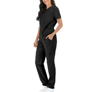 Nouveaux ensembles de blouses médicales unisexes élégants en tissu tricoté coton-polyester, séchage rapide, respirants, confortables, personnalisables, OEM, pour hôpitaux - Product Image 3