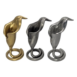 Stylish Lily Flower Candle Stand <b>Decorative</b> Metal Holder For Living Room <b>Decor</b> Events And <b>Table</b> Centerpiece Styling FRom India - Product Image 1