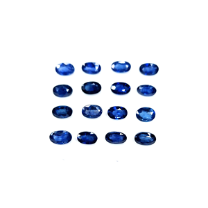 พลอยไพลินสีน้ำเงินธรรมชาติทรงรีขนาด 6x4 มม. แบบไม่ผ่านการปรับแต่ง, พลอยไพลินสีน้ำเงินธรรมชาติทรงเหลี่ยมสำหรับทำเครื่องประดับ - Product Image 1