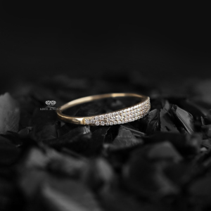 14K Yellow Gold Round Cut Lab Grown Diamond Pave Signet Engagement <b>Ring</b> Custom Fine Jewelry Wedding <b>Ring</b> OEM ODM Manufacturer - Product Image 5