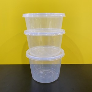 Free samples 20/24oz Injection Round Shape <b>Plastic</b> Food Containers With Lids for Food Storage <b>Box</b> Transparent Microwave - Product Image 3