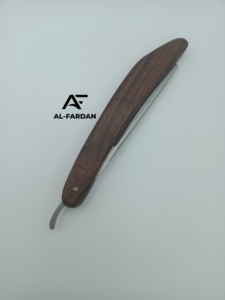 AL-FARDAN Straight Cut Throat Turkish <b>Razor</b> Pakka Wood Handle Stainless Steel <b>Blade</b> <b>Single</b> Edge Men's Grooming Shavette <b>Razors</b> - Product Image 4
