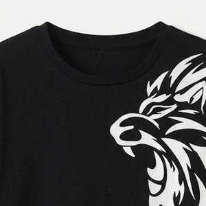 Wholesale Custom Printed Logo <b>Black</b> High Quality 100% Cotton Polyester Men's Vintage Half Sleeve <b>T</b>-<b>shirt</b> Plain Highstreet <b>Shirts</b> - Product Image 5