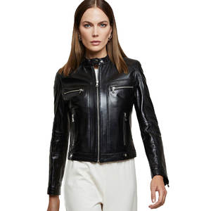 Chaqueta de Cuero para Mujer, Nueva Moda 2026, Corte Entallado, Ropa Exterior Personalizada para Damas, Venta al Por Mayor - Product Image 1