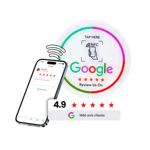 Tarjeta NFC de PVC Personalizada para Reseñas de Google, Tarjeta Inteligente con Código QR para Marketing de Reseñas de Negocios - Product Image 1