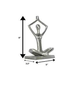 Sculpture de posture de yoga en laiton de qualité supérieure, pièce décorative inspirée du bien-être, idéale pour l'aménagement moderne de la maison et du studio, provenant d'Inde - Product Image 5