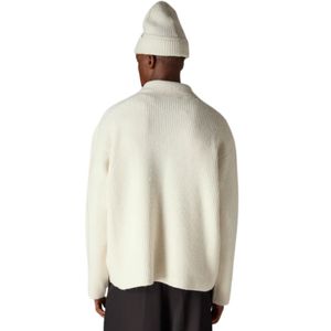 Chaqueta de punto acanalado extragrande con cremallera para hombre, chaqueta bomber informal con cremallera, chaqueta de punto suave con cremallera para hombre, ropa de invierno - Product Image 6