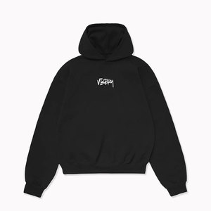 Victory <b>Dice</b> Print Oversized Hooded Sweatshirt Men Streetwear Black Knitted Cotton Back Logo Autumn Wear - Product Image 6