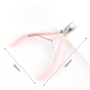 High Quality Curved Stainless Steel Colorful Cuticle Nipper Rose Pink Manicure Pedicure Salon Nail Art Tools Finger Professional - Product Image 5