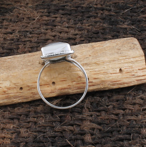 925 Sterling <b>Silver</b> Bezel Setting Gemstone Wedding <b>Ring</b> Rainbow Handmade Classic Boho Dainty <b>Solitaire</b> Certified Jaipur Unisex - Product Image 6