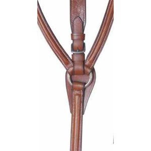 Genuine Leather Breastplate Removable Running Attachment 5 Way Adjustable Fancy Stitch English Horse Riding Gear - Product Image 2