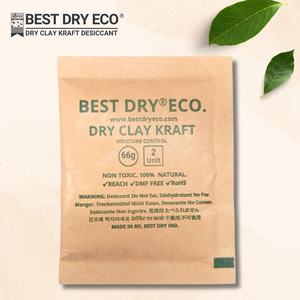 Meilleur déshydratant écologique en argile bentonite naturelle 66g PAC 100% pureté, absorbeur d'humidité, anti-moisissure, produits chimiques en papier - Product Image 1