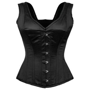 Corsé Elegante para Entrenamiento de Cintura, Corsé Sexy de Satén Bordado para Mujer Tallas Grandes, Top Corsé Bustier, Corsé de Cuero Genuino - Product Image 1